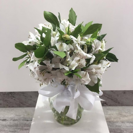 Buquê de alstroemeria brancas 