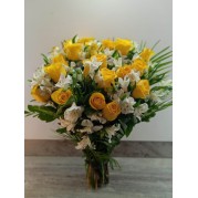 Buquê 24 rosas  amarelo